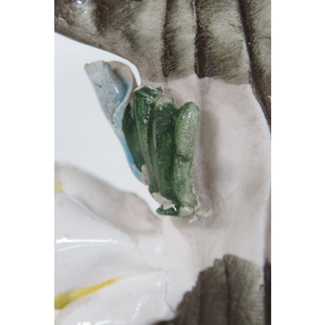Hand Painted Porcelain Ceramic Wishing Well With Hanging Bucket Figurine 5047c For Sale - Image 12 of 15