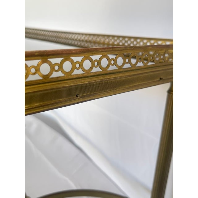 Black Glass & Gallery Cocktail Table Attributed to Maison Jansen, 1940 For Sale - Image 9 of 18