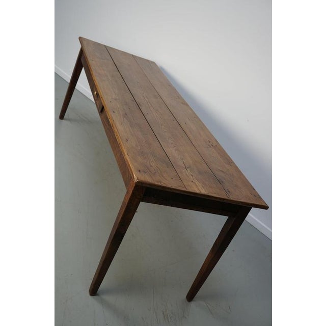 Large 19th Century French Rustic Elm Farmhouse Dining Table For Sale - Image 11 of 17