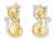 14K Pink Rose Gold Diamond Cat Huggie Earrings Add a playful touch of luxury with these 14K Pink Rose Gold Diamond Cat...