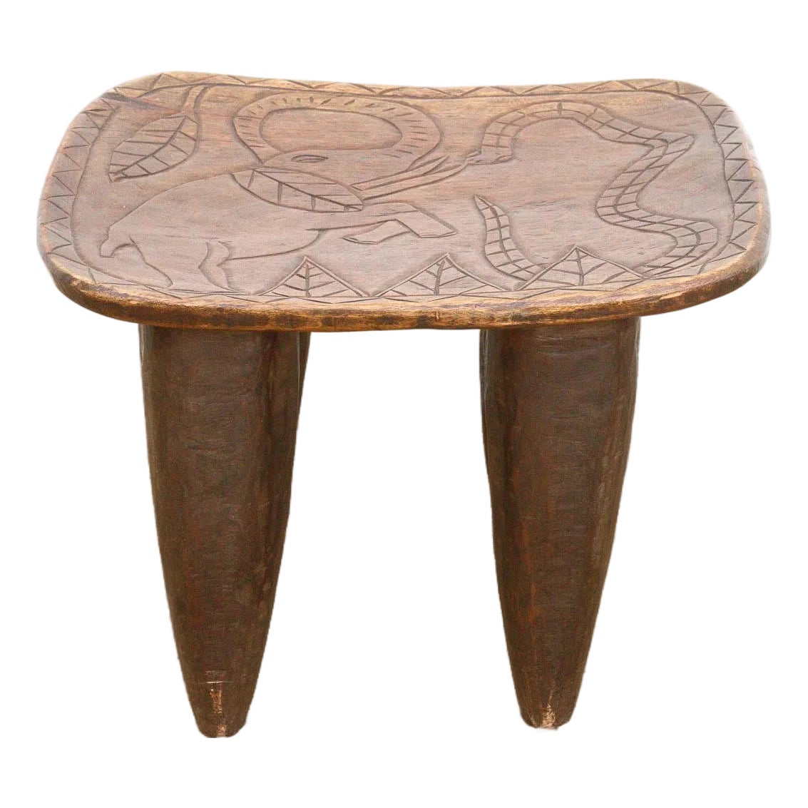 Elephant Motif African Senufo Table | Chairish