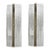 Set of two trasparent diamanted murano glass wall sconces with metal frame on view in chrome. murano glass with a...