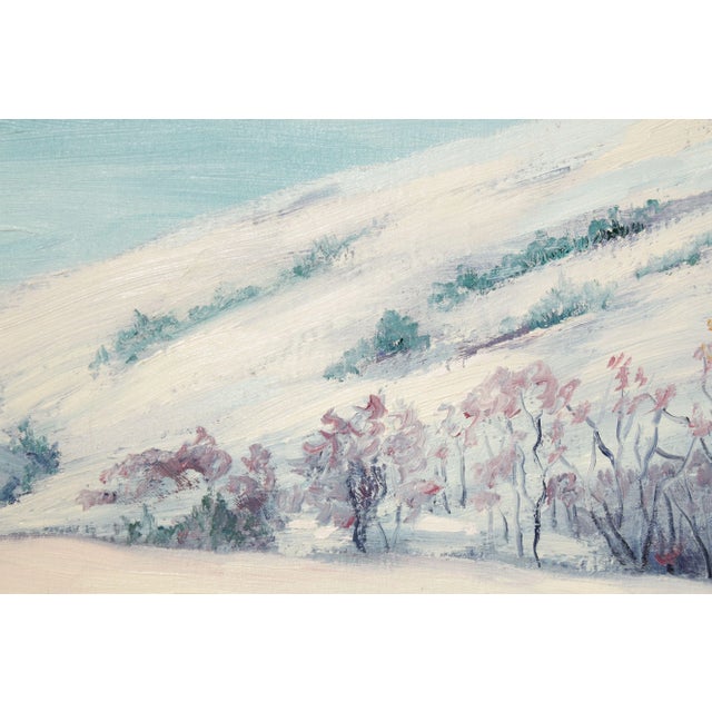 Traditional Ann Yost Whitesell 'Village in the Poconos' Original Oil Painting For Sale - Image 3 of 12