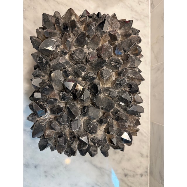 Gemstone Large Black Quartz Lidded Box Attributed to Kathryn McCoy For Sale - Image 7 of 7