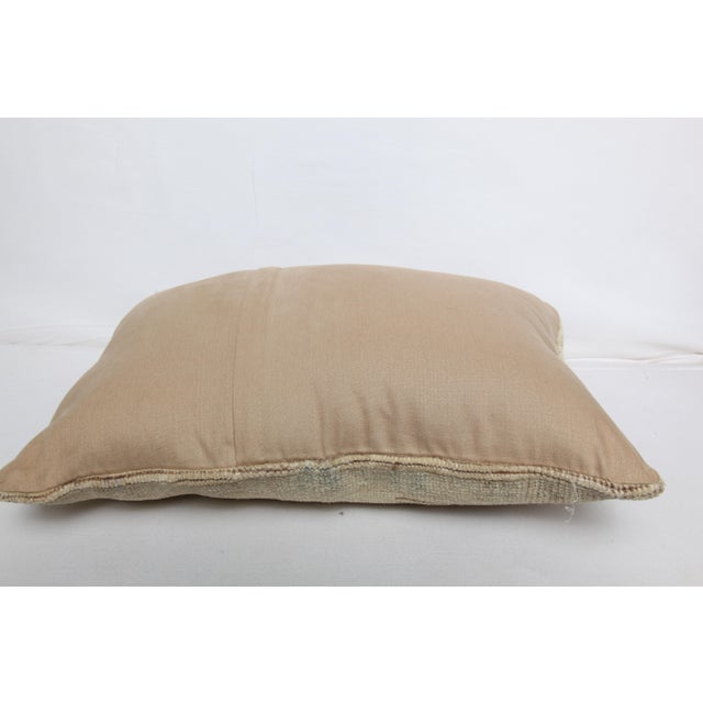 Tribal Wool Rug Pillow Cover - Vintage Rug Bedding Cushion 14'' X 20'' For Sale - Image 10 of 10