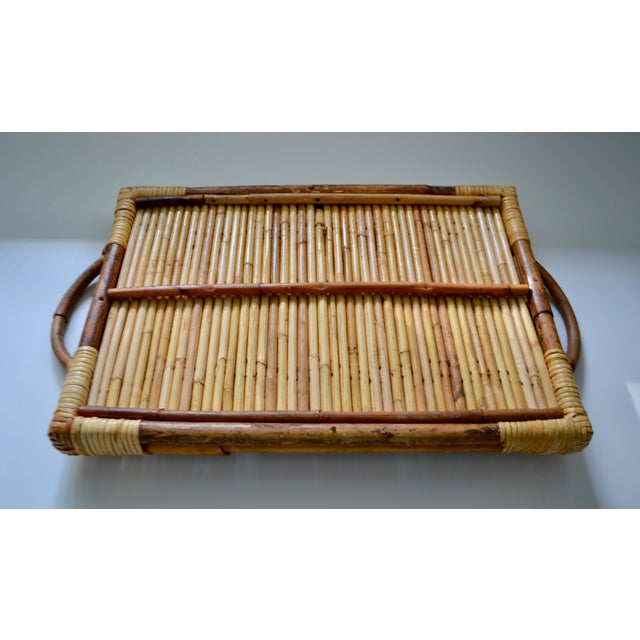 MidCentury Bamboo Tray Chairish
