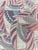 Textile Vintage Postmodern Purple Green Ottoman Leaf Pattern Retro Accent Pouf For Sale - Image 7 of 9