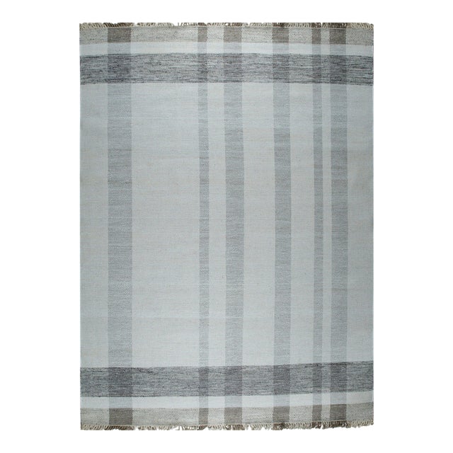 4x6 Giselle Serene Multicolor Geometric Modern Flatweave Wool Carpet Rug For Sale