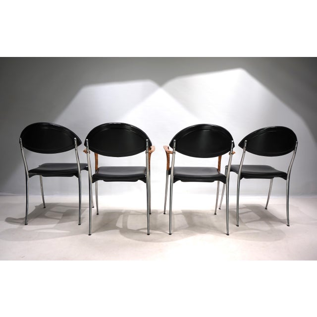 Coro Dining Chairs by Luigi Origlia, 1980s, Set of 4 For Sale - Image 9 of 18