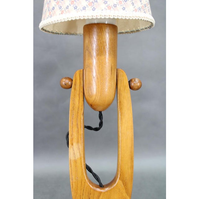 1970s Mid-Century Adjustable Wooden Table Lamps, Former Czechoslovakia, 1970s, Set of 2 For Sale - Image 5 of 16