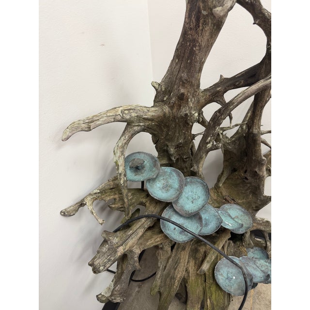 Vintage Copper and Driftwood Naturalistic Fountain For Sale - Image 15 of 17