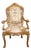Antique 15th Century Venetian Lacquered and Gilded Armchair For Sale