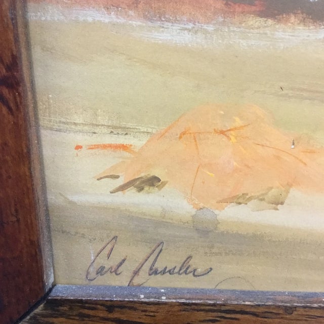 1960s Figurative Gouache on Board Portrait by Carl Cassler For Sale - Image 9 of 13