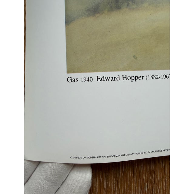 American After Edward Hopper (1882-1967), Gas, 1940, Copyright Museum of Modern Art New York, Printed in Great Britain For Sale - Image 3 of 11
