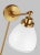 Chapman & Myers by Visual Comfort Studio Wellfleet Single Arm Dome Task Sconce, Matte White & Burnished Brass For Sale - Image 4 of 5