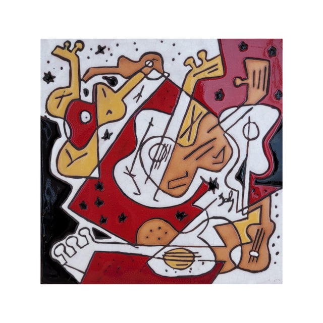 Glazed ceramic tile “Music”, after Salvador Dalí, c. 1950s – Spain An interesting glazed tile based on a work by Salvador...