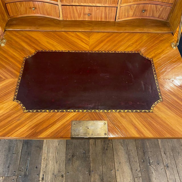 French 19th Century Inlaid Walnut Louis Philippe Fall Front Secretary For Sale - Image 4 of 12