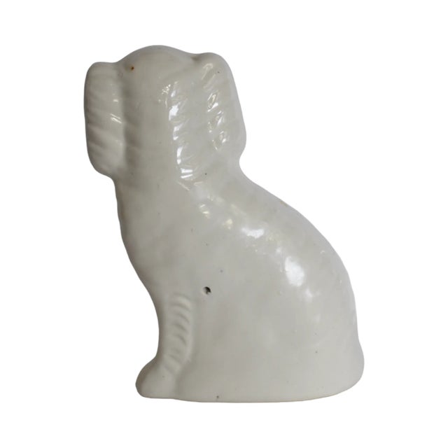 Terrence & Tess the White Staffordshire Dogs and Their Portraits by Susannah Carson For Sale - Image 10 of 11