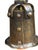 Arts & Crafts Hammered Exposed Bulb Arts and Crafts Wall Sconce in Patinated Bronze For Sale - Image 3 of 9