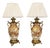 Large Japanese Satsuma Table Lamps in Gilt Bronze Ormolu Mounts, Meiji Period c.1880 by Unknown for Unknown, Set of 2 For Sale