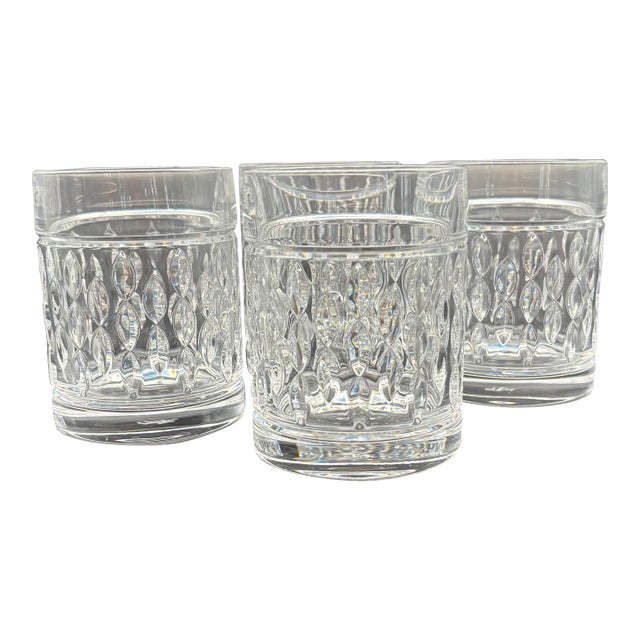 Ralph Lauren Aston Crystal Double Old Fashioned Glasses Set of 4 For Sale