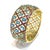 Bochic “Capri” Vintage Blue Topaz, Sapphire & Amethyst Cuff 18K Gold & Silver For Sale - Image 11 of 13