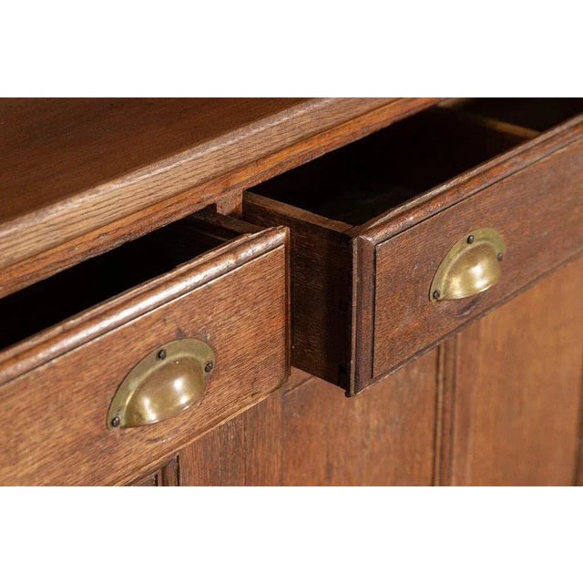 English Oak Housekeeper's Cabinet, 1900s For Sale - Image 9 of 13