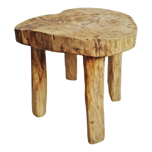 Rustic Raw Naga Four Leg Table For Sale
