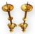 Pr. Antique French Art Nouveau Gilt Brass Alter Candlesticks For Sale - Image 13 of 17