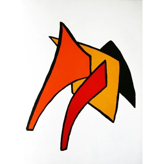 Calder Original Lithograph Dm03141 Derriere Le Miroir 1963 For Sale