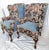 Black Hickory Chair Elephant Tapestry and Scalamandre Wingback Chairs - A Pair For Sale - Image 8 of 9