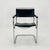 Mart Stam Bauhaus Black Leather Iconic Armchair by Mart Stam for Thonet, 1980s For Sale - Image 4 of 11