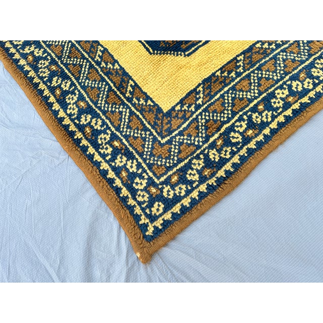 Textile Moroccan Golden Hand-Knotted Wool Rug - 6'10" X 4'4" For Sale - Image 7 of 12