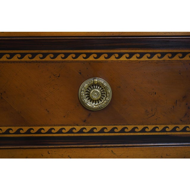 Brown Baker Italian Neoclassical Style Inlaid Commode Chest For Sale - Image 8 of 12
