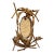 Vintage Art Deco Gilted Metal “Sleeping Beauty” Floral Mirror in the Style of Claude Lalanne For Sale