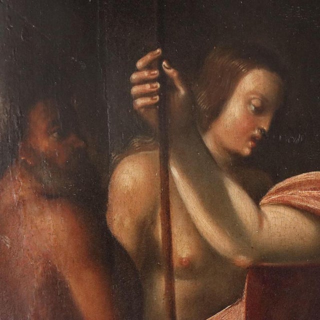 Lombard School, Painting Christ in Purgatory, Oil on Panel For Sale - Image 7 of 12