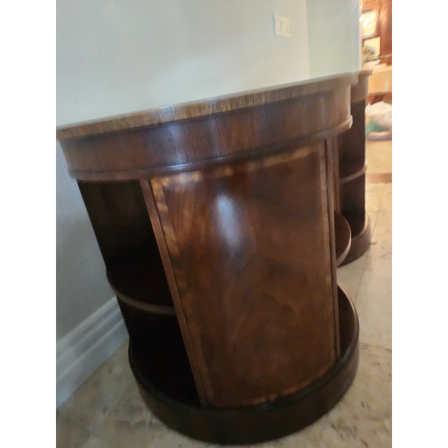 Set of Round Baker Mahogany Book Tables For Sale - Image 10 of 12
