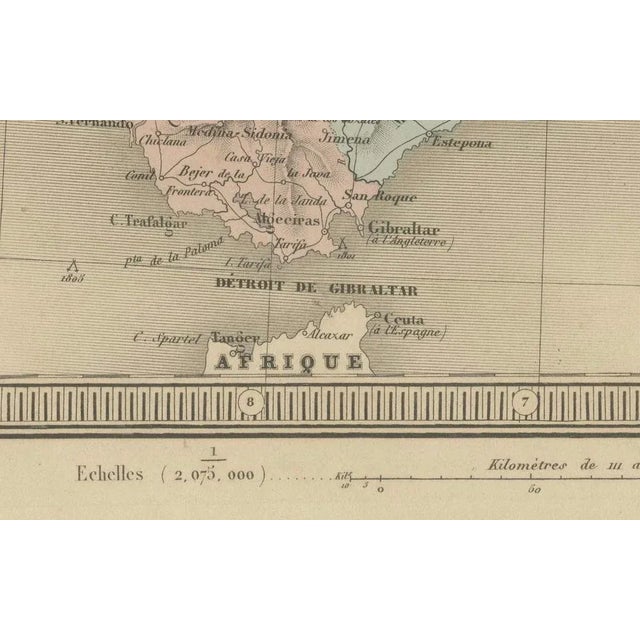 Antique map of spain and portugal – “espagne et portugal” by andriveau-goujon, 1867 this finely detailed antique map...