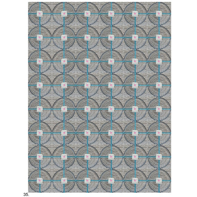 Boho Chic Custom Hand Made Abaca Fibre Premium Quality Rugs Sample2x2Ft. For Sale - Image 3 of 18