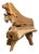 Organic Modern Vintage Freeform Teak Root Chair For Sale