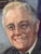 President Franklin Delano Roosevelt FDR Portrait Painting Circa 1940's Mid Century Framed For Sale - Image 10 of 18