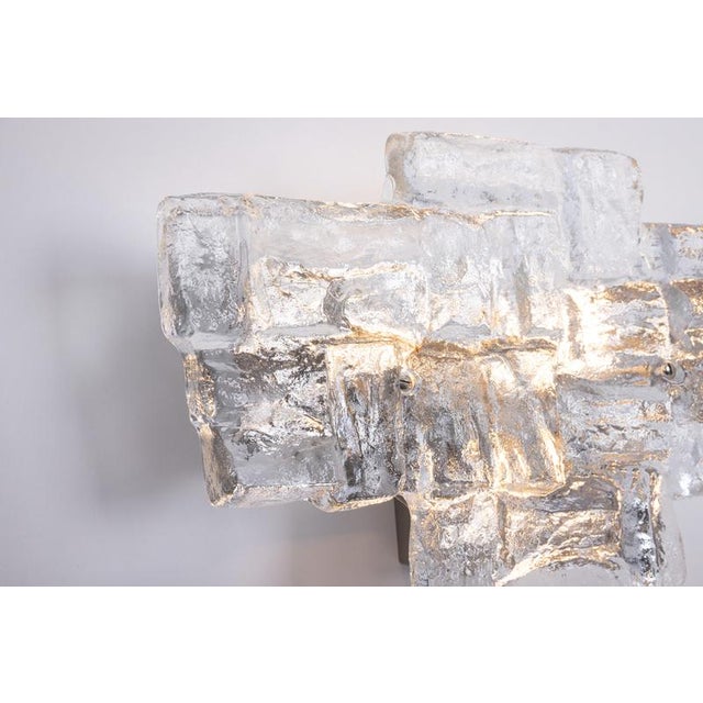 Glass Large Vintage Murano Wall Light from Kalmar, Austria, 1960s For Sale - Image 7 of 13