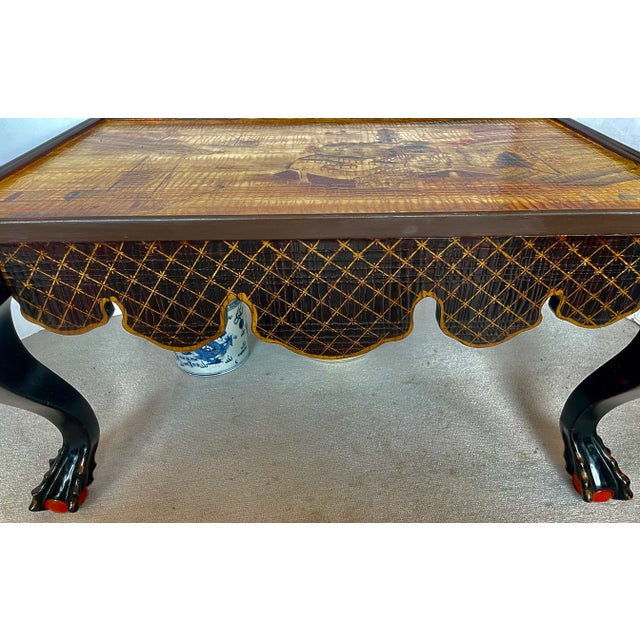Chinoiserie Coffee Table, Ball & Claw Feet For Sale - Image 4 of 15