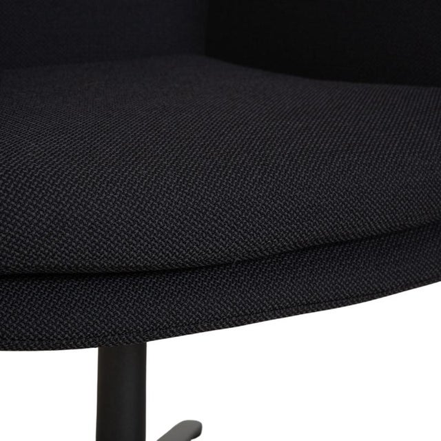 Modern Cordia Swivel Chairs in Dark Grey and Blue Fabric from Cor, Set of 4 For Sale - Image 3 of 13