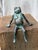 Vintage Bronze Seated Frog Garden Ornament For Sale - Image 9 of 18