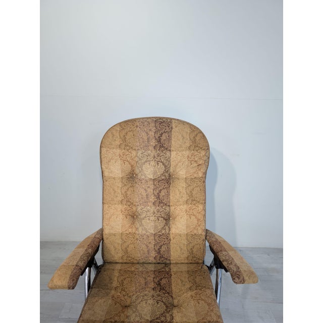 Bauhaus Italian Reclining Armchair with Ottoman, 1970s For Sale - Image 4 of 17
