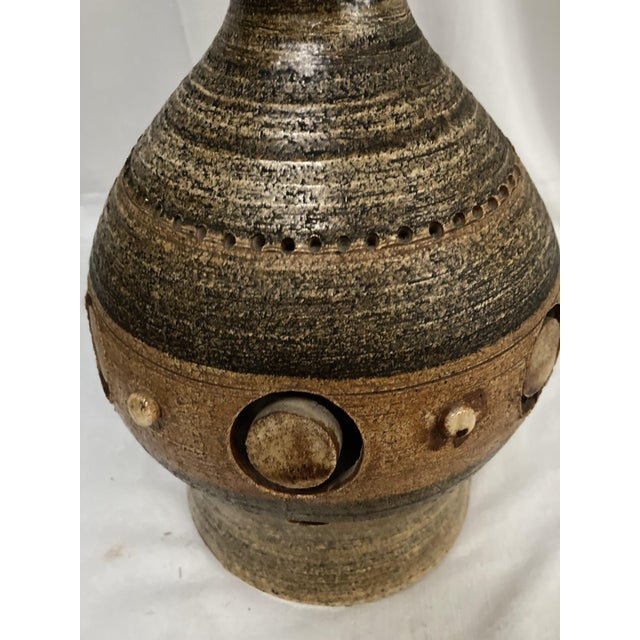 Mid-Century Modern Ceramic Lamp by Georges Pelletier, 1970s For Sale - Image 3 of 10