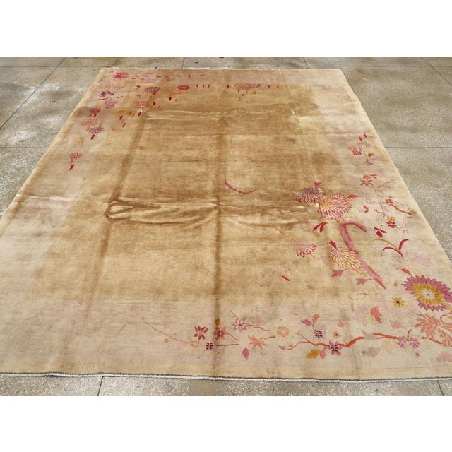 Mid 20th Century Galerie Shabab Collection Mid-20th Century Chinese Art Deco Room Size Carpet For Sale - Image 5 of 9