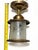 Antique Colonial Brass Ceiling Light Frosted Glass Shade Floral For Sale - Image 4 of 6