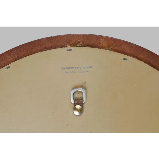 French Carved Wooden Mirror with Lined Frame, 1950s For Sale - Image 9 of 10